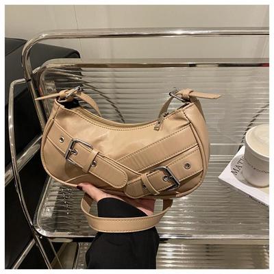 2026 Y2K Vintage PU Leather Women Shoulder Bag Small Crossbody Bag Fashion Ladies Underarm Bag Clutch Purse and Handbag