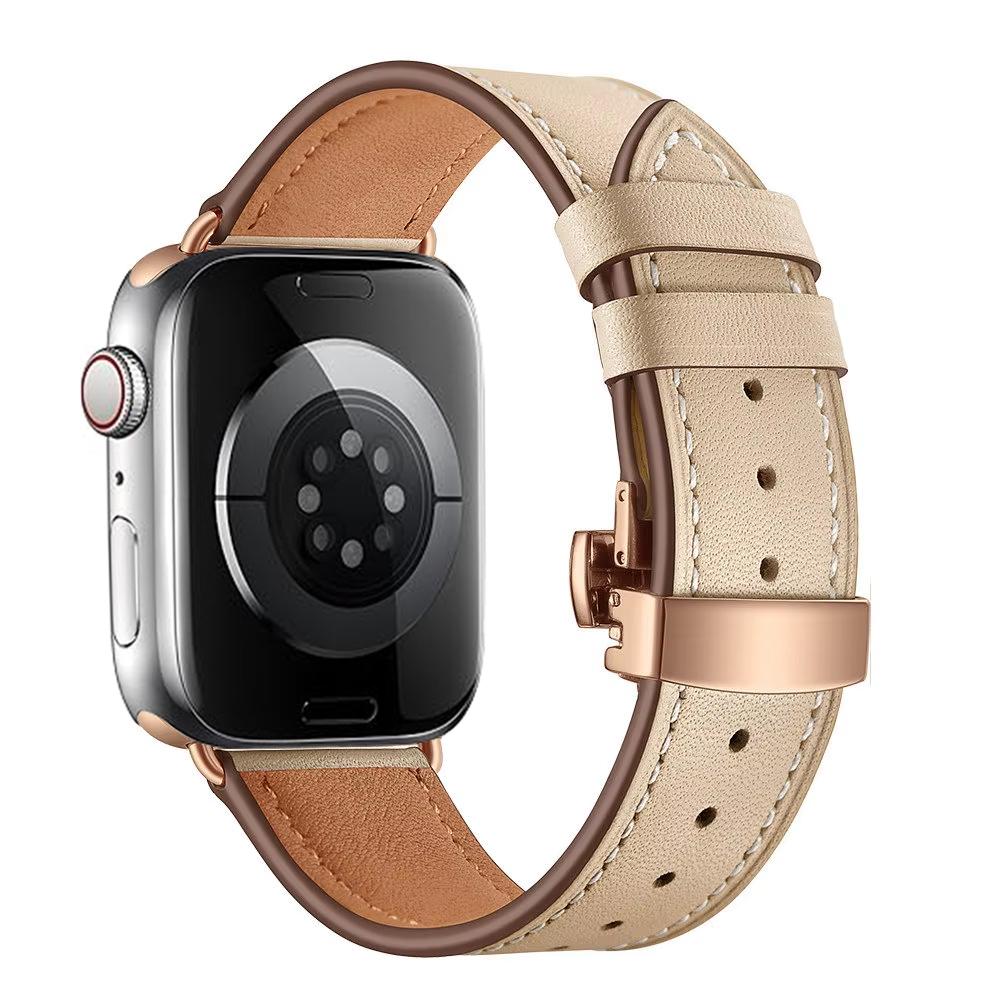 Genuine Leather Strap For Apple Watch Bands 46mm 45mm Ultra2 49mm 44mm 40 41 42mm Bracelet Correa iWatch Series 10 8 7 9 SE 6 5