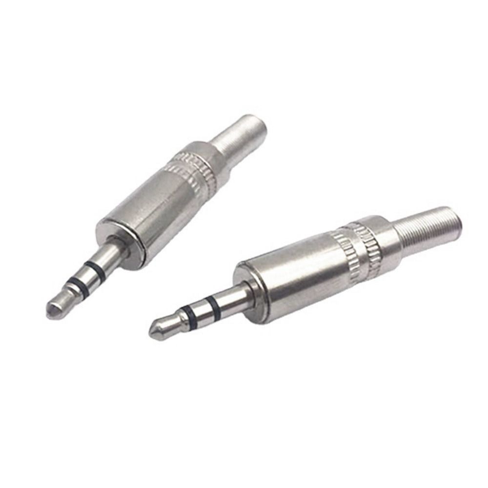 With Soldering 3.5mm Stereo Plug 3-Pole Audio Headphone Jack 3.5 Plug & Jack Adapter