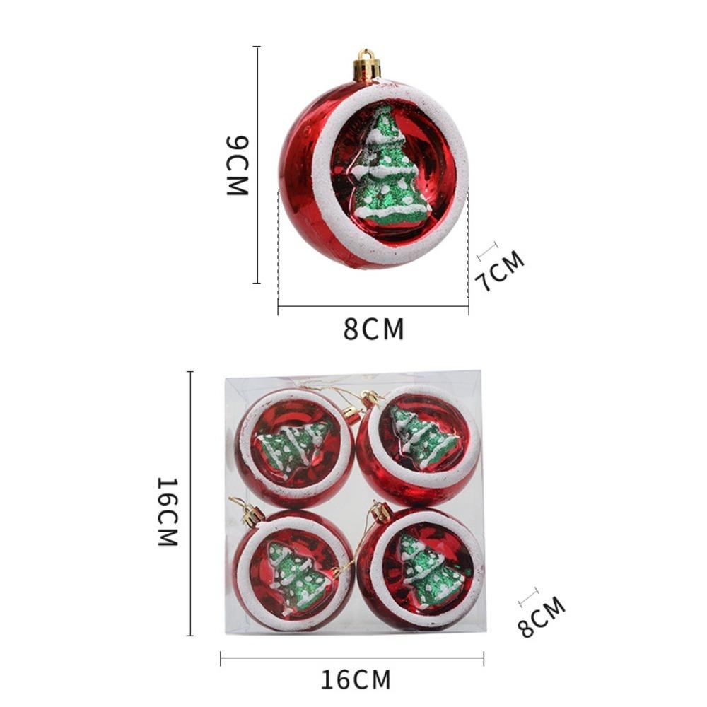 Santa Claus Christmas Tree Ornament Plastic DIY Crafts Painted Christmas Gifts Boxes Pendant New Year Hanging Ornament