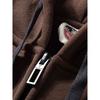 Men's 450g Heavyweight Fleece American Retro Cardigan Jacket Couple's Fleece-Lined Warm Casual Hooded Sweatshirt