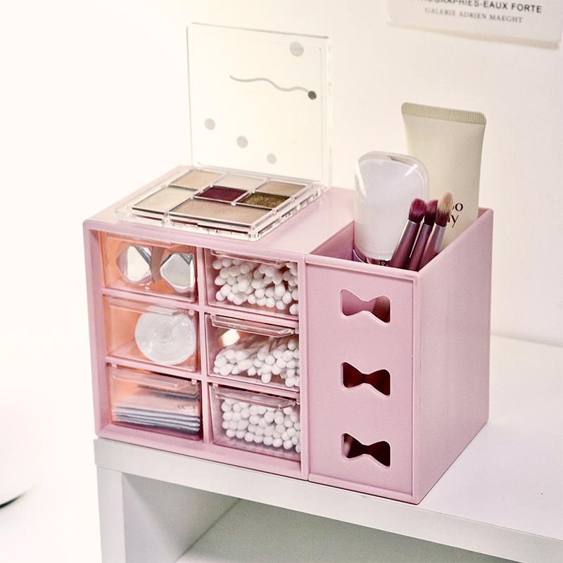 Transparent Nine Compartments Six Compartments Dustproof Drawer Desktop Storage Box Stationery Jewellery 12 Compartments Cosmetic Storage Students