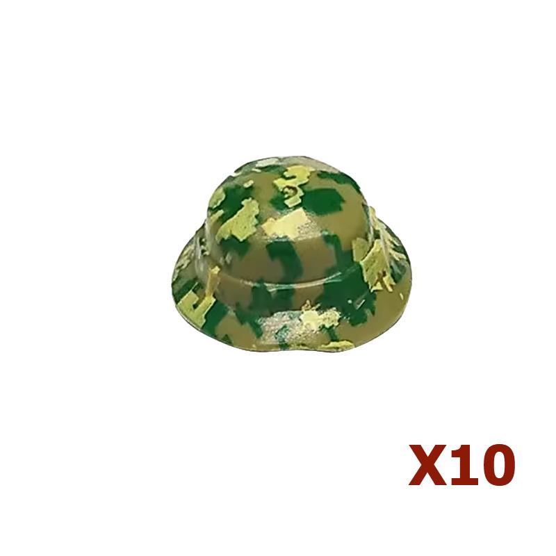 Military Soliders Figure Waffen Building Block German US Helmet Goggle Bazooka Anti Tank Rocket Launcher Flamethrower Brick Toys