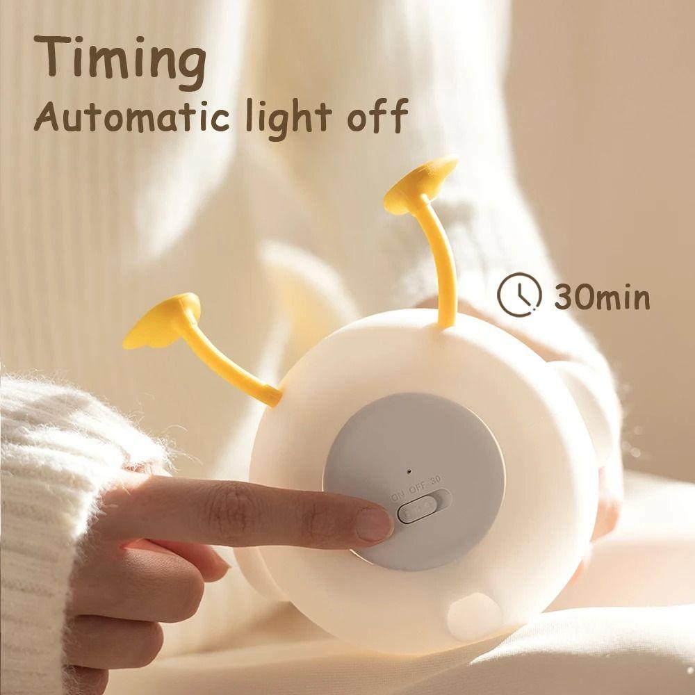 USB Rechargeable LED Night Light Timing Function Cartoon Animals Light Silicone Lamp  Children Room