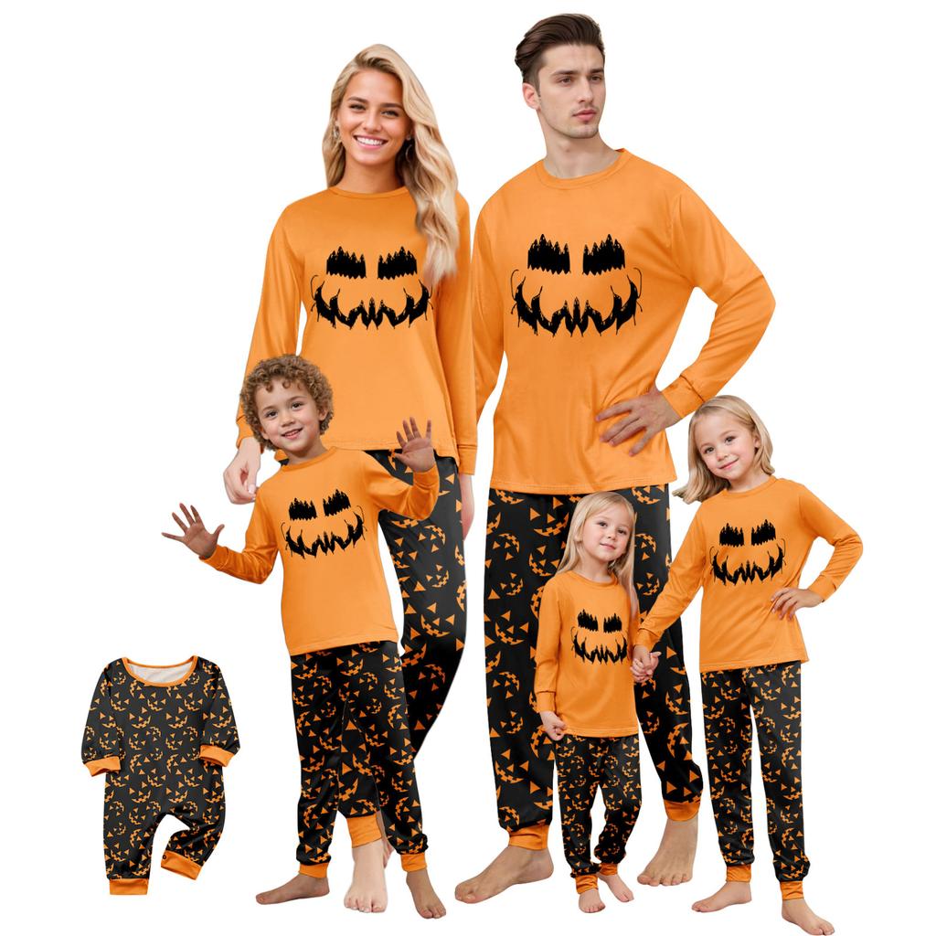 Druck Niedliches Familien-Set Pyjamas, Hauskleidung, Familien-Set Langarm-Oberteil Hosen-Set