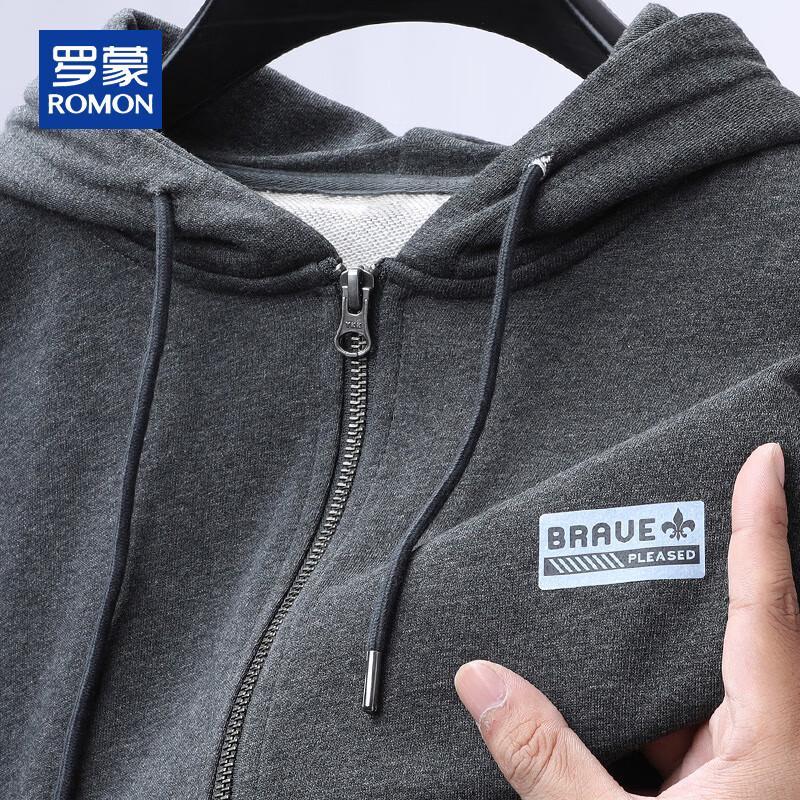 ROMON Men s SpringAutumn Hooded Zip-Up Sweatshirt 4XL 3923₽