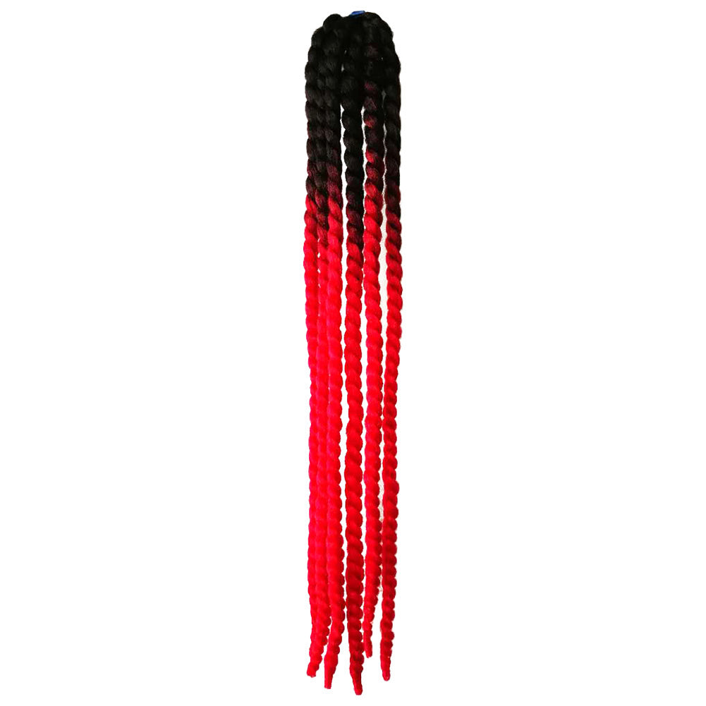 Womens Mens Helmet Twist Braids Motorcycle Ponytail Dirty Gradient Ramp Hair Punk Biker Helmet Decoration 55cm with Sucker