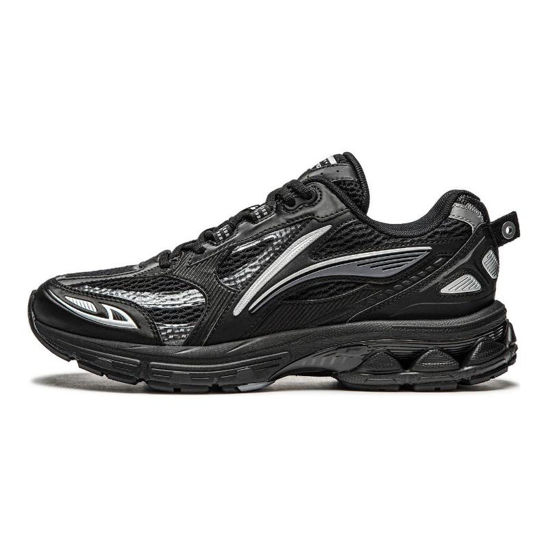 LiNing Fuyao 2.0 women running shoes retro cushioned black silver ARXU002-4 35