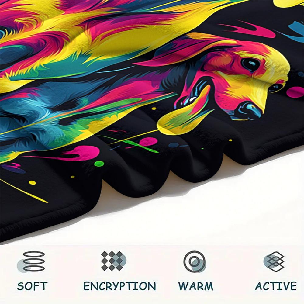 Flaneldecke mit Hundemuster, Hohe Qualität, Bequem für alle Jahreszeiten, Heimdekoration, Wärme und Komfort, Perfekt für Weihnachtsgeschenke