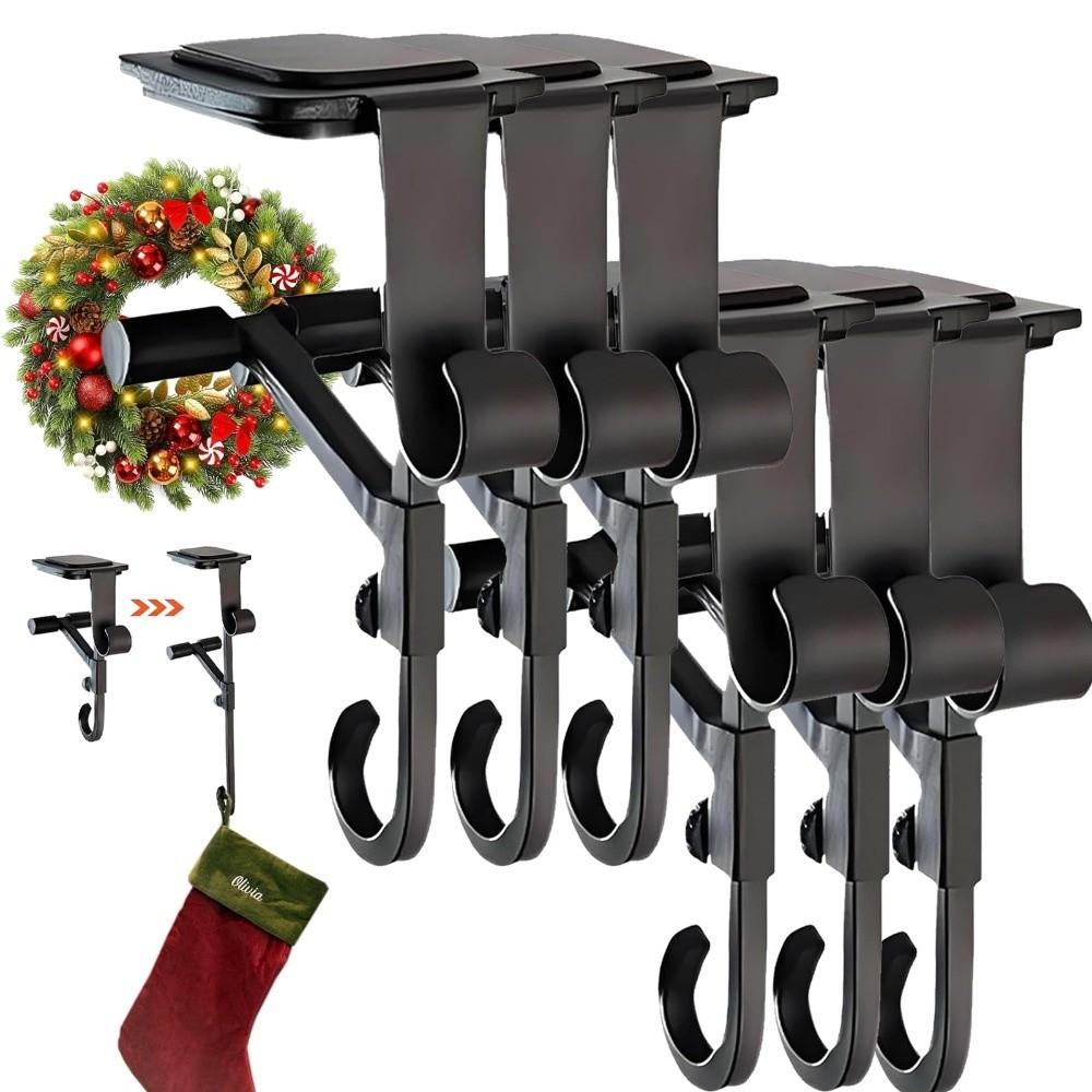 Adjustable Stocking Hangers Heavy Duty Mantel Holders Hanger Practical Garland Stocking Hangers