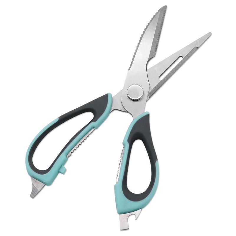 Thick Household Blade Stainless Steel Barbecue Meat Cutting Removable Pptpr Handle Shear Multi Kitchen Scissors With Nutcracker