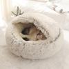 Cat Bed Pet Mattress Warm Soft Plush Pet Bed with Cover Round  Cat Dog  Sleeping Nest Cave for Small Dogs Kitten