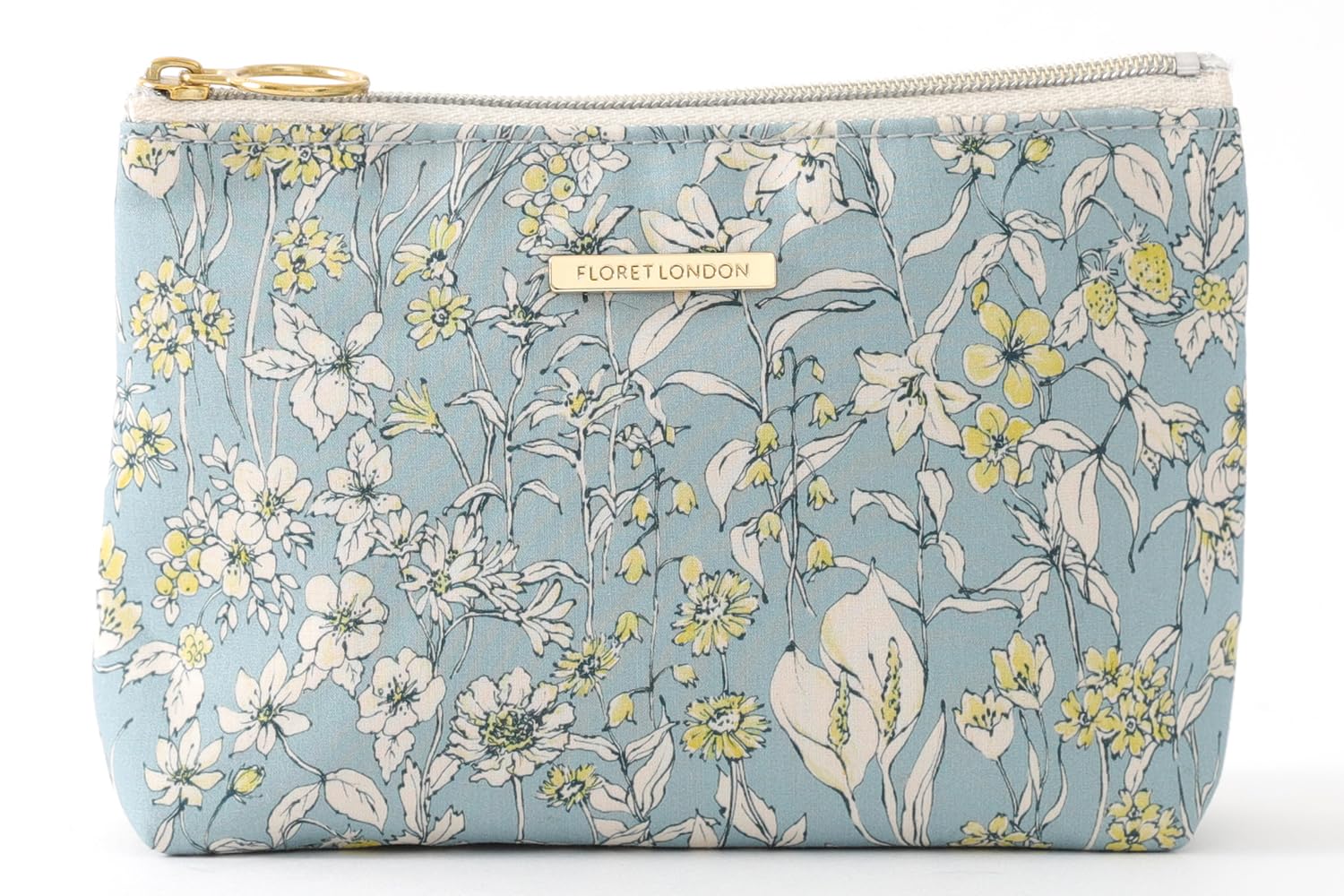 

DDintex FLORET LONDON BASIC Pouch, Wander Vogel Blue, 15 x 10.5 x 4.5 cm [Uses Liberty print fabric]