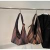 Sac à bandoulière rétro rayé en toile - Grande capacité, Mode femme bandoulière