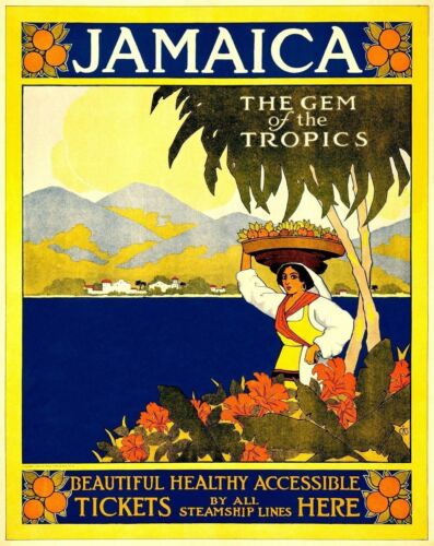 Travel Jamaica Retro Metal Wall Plaque Art Vintage Advertising tin Sign aAluminum 20x30cm(7.8x11.8inch)