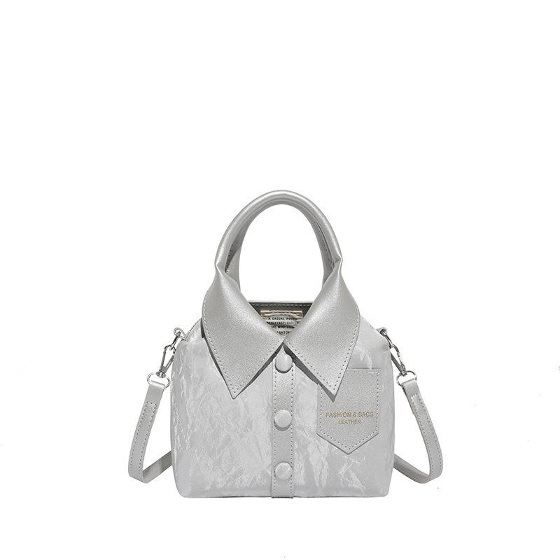 

Осенне-зимняя мода простая портативная наплечная сумка женская дизайнерская сумка-мессенджер для通勤 серебряный