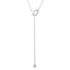 Pearl Cubic Long Drop Necklace (Silver 925) SHNE0005