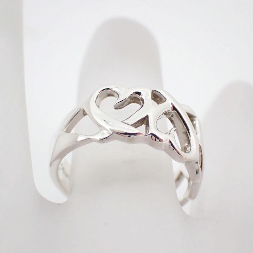 [Gebraucht] TIFFANY 925 Triple Loving Heart Ring Größe 9/Größe 9/g530-66