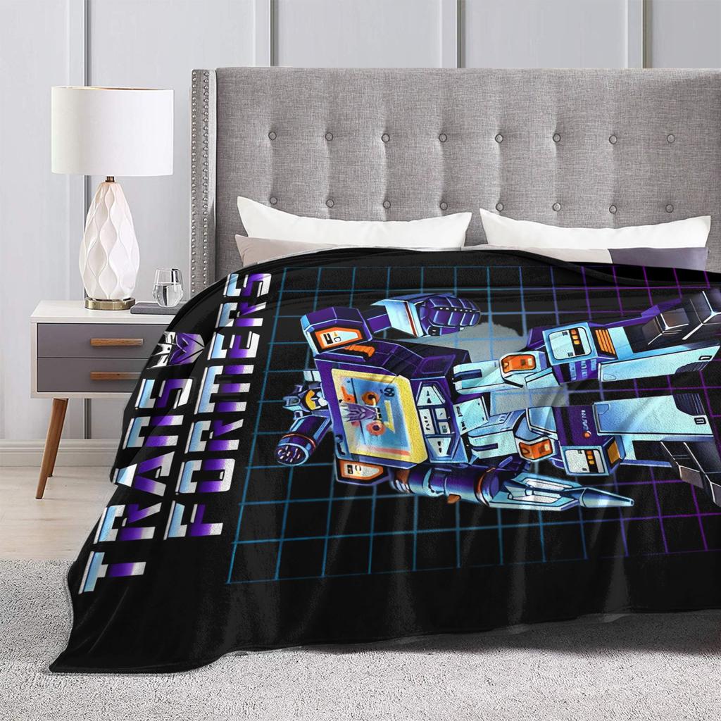 Transformers Decepticons Soundwave Blankets Robot Flannel Funny Warm Throw Blanket for Bedspread Spring/Autumn Couch