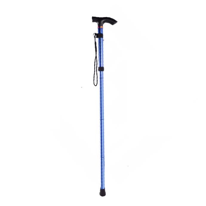Collapsible Aluminum Trekking Poles for Hiking & Travel - Five-Section Telescopic Cane for Elderly Climbing