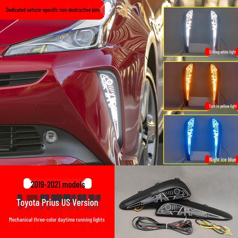 LED Front Fog Lights for 2019-2021 Toyota Prius 40 Series - Daytime Running Lights Modification