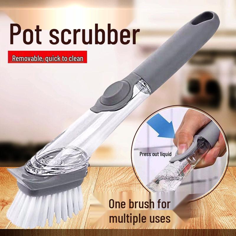 Multifunctional Automatic Liquid-Dispensing Kitchen Cleaning Brush