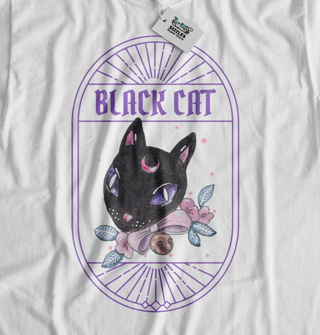 

Unisex Gothic Black Cat T-Shirt Gremlincore, & Mystic Witchcore Gifts XL