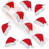500pcs/roll Laser Type Reflective Labels Snowman Snowflake Stickers Self-Adhesive Decals  Envelope