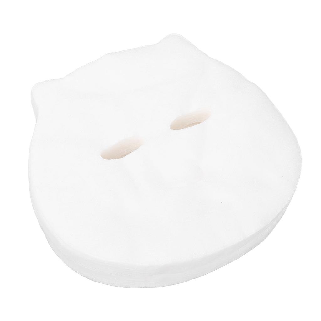 100 Stück vorgeschnittene Gesichtspapierblätter für Kinder, Einweg-Nasskompresse aus Baumwolle, Geistergesicht, Gesichtspapier 