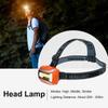 Waterproof Head Lamp Light Flashlight Headlight for Outdoor Cycling Camping Fishing(Orange)