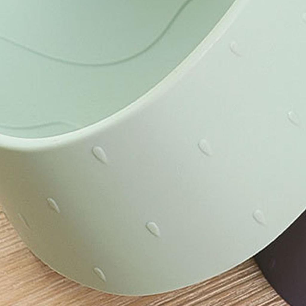 Miska Ochronna na Szyję dla Zwierząt Kreskówkowa Truskawka Krawędź Zapobiegająca Rozlewaniu Antypoślizgowa Podwyższona Miska na Jedzenie dla Kota Zielona