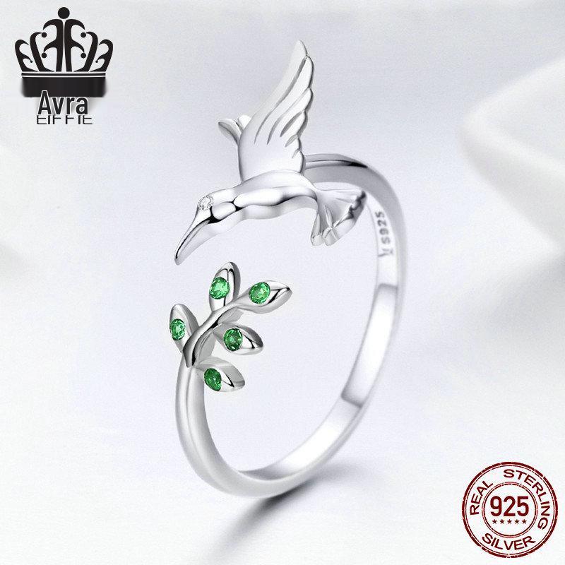 Avle Korean-Style Hummingbird 925 Sterling Silver Ring for Women (SCR323)
