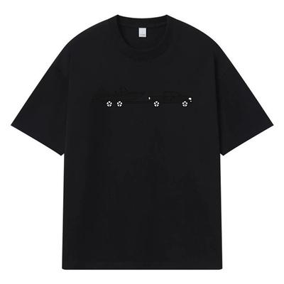 2026 Pickup Truck Towing Boat Printed Graphic Y2k Harajuku Streetwear 100% Cotton T Shirt Casual Oversized Summer Men T-shirt