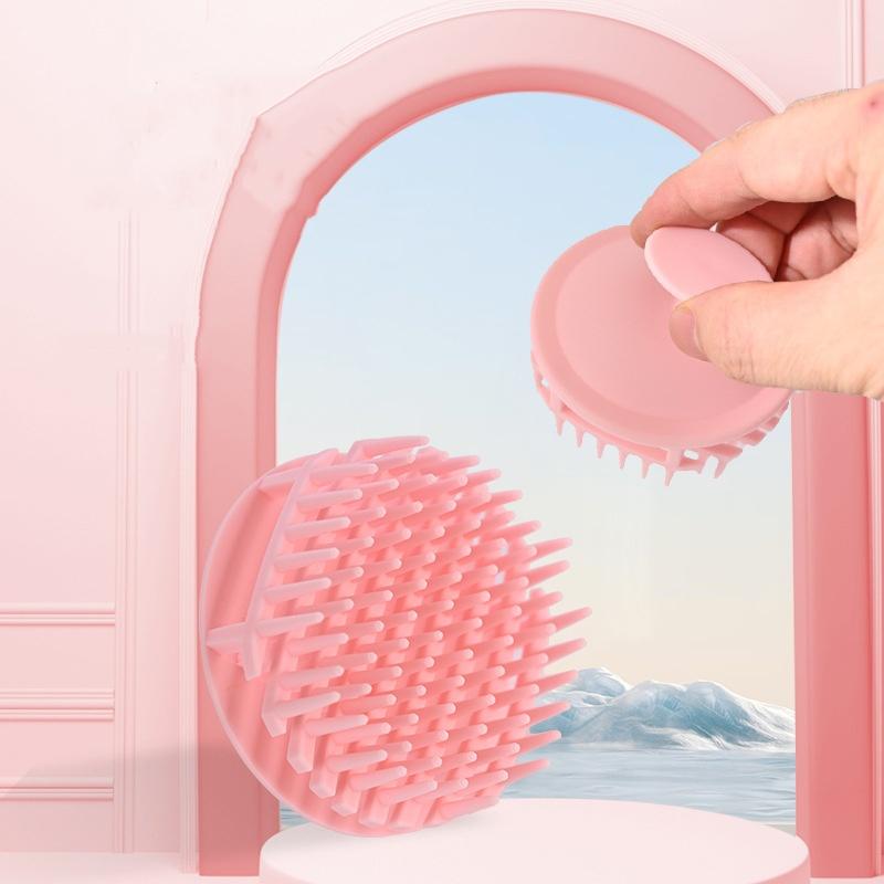 Hollow Out Scalp Cleaning Massage Comb Household Silicone Shampoo Brush Head Body Bathing Brushes Barber Salon Hairdressing Tool