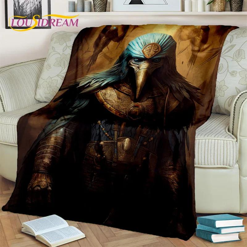 Anubis faraon Horus mumia mitologia egipska bogowie koc, miękki koc do rzucania dla domu sypialnia kanapa z funkcją spania narzuta na piknik koc dziecięcy