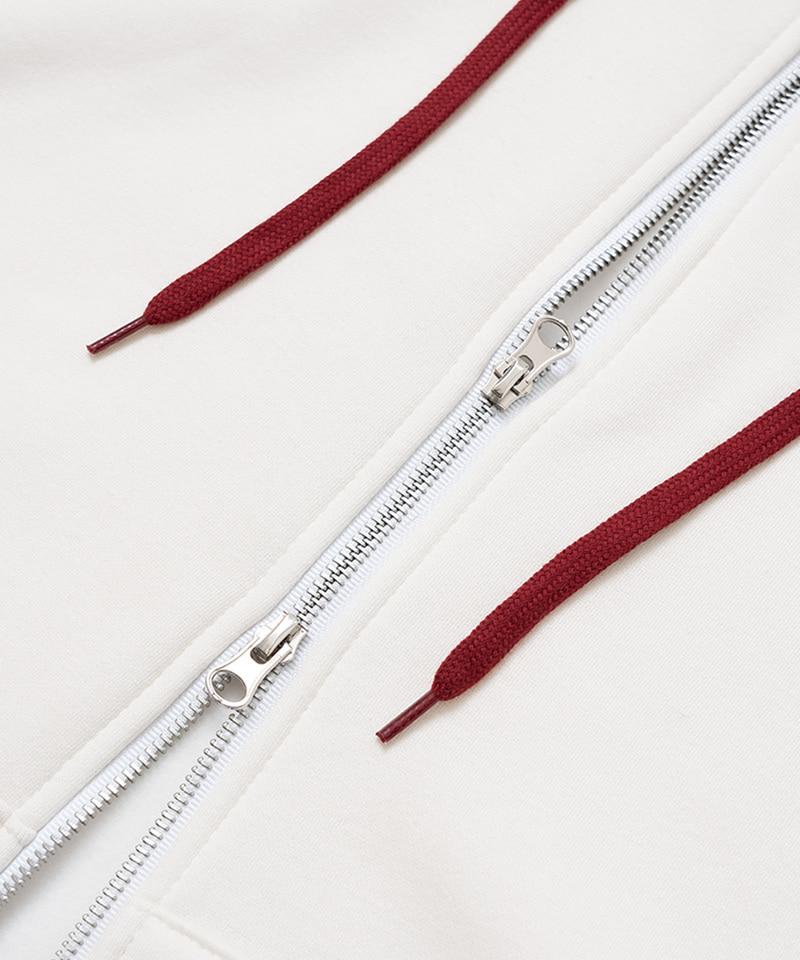 Underoff Raglan Track Zip-Up Hoodie Burgundy