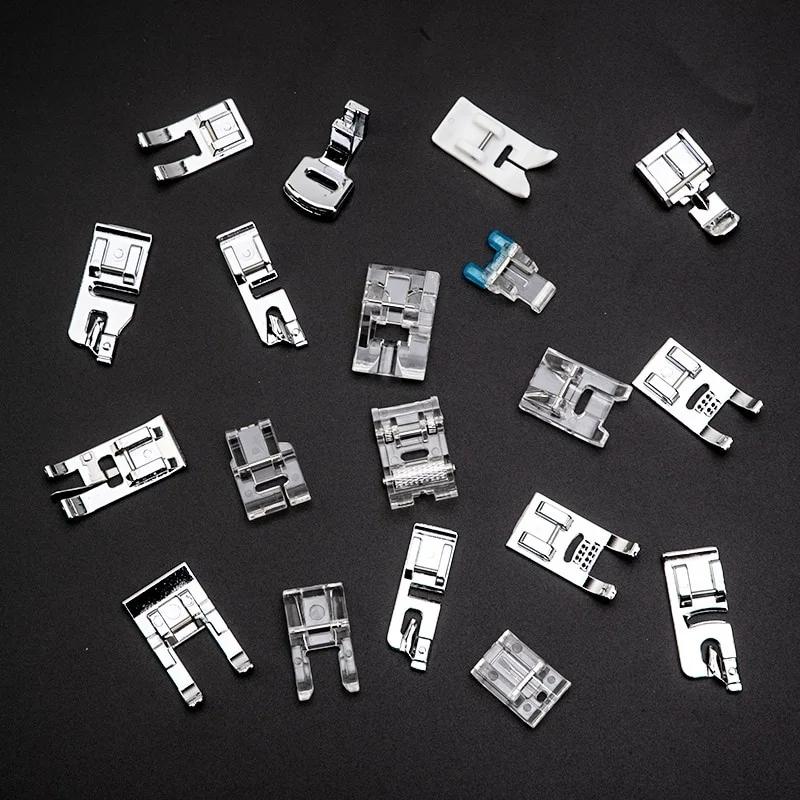 32-52pcs/Set Sewing Machine Presser Foot Press For Brother Singer Kit Braiding Blind Stitch OverLock Zipper Ruler Parts