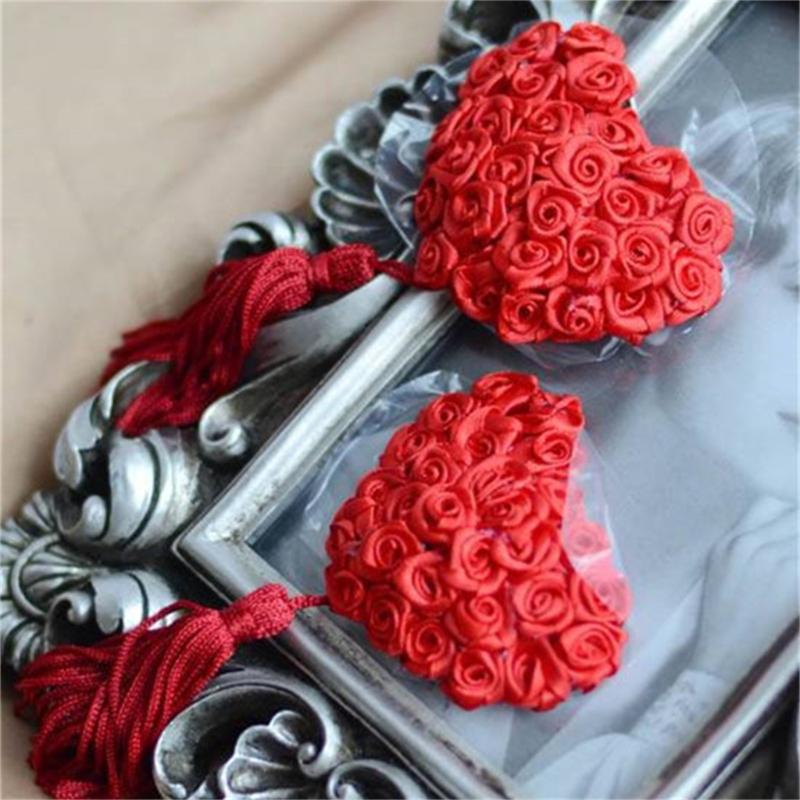 Women Sequins Tassels Nipple Cover Reusable Adhesive Pasties Breast Cover Lace Sticky Bra Chest Pad Lingerie Accessories