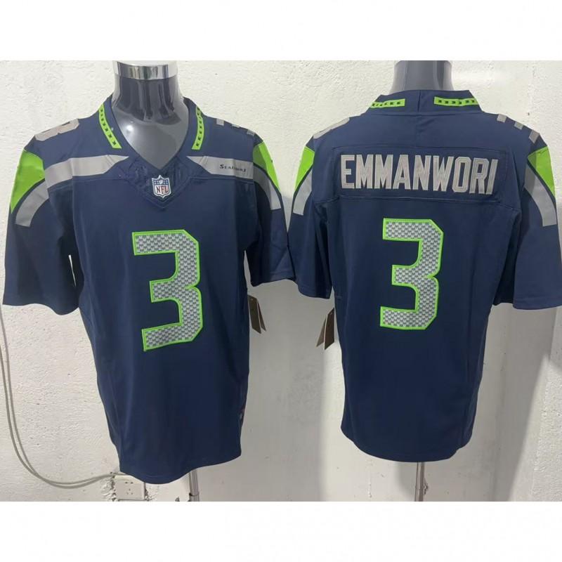 NFL Seattle Seahawks Vintage Style Football Jersey Short Sleeve Embroidered Team Apparel Men