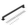1215mm Wall Mounted Stair Handrail Black Iron 113kg Load Square Tube