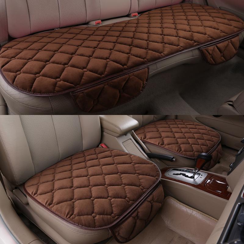 Universal Non-Slip Winter Car Seat Cushion, Tie-Free, 3-Piece Set, No Backrest