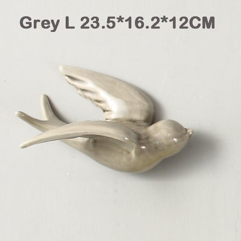 1 szt. Skandynawska ceramiczna rzeźba ptaka 3D dekoracje ścienne sztuka ptaki rzeźba do zawieszenia na ścianie figurka zwierzęcia styl europejski ozdoby do domu