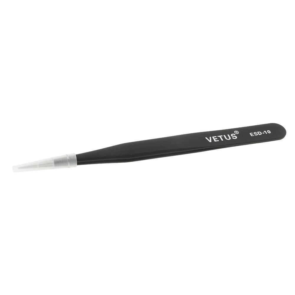 

VETUS ESD-10 Anti-static Stainless Steel Fine Tip Straight Tweezer Repair Tool,Length: 120mm Type A