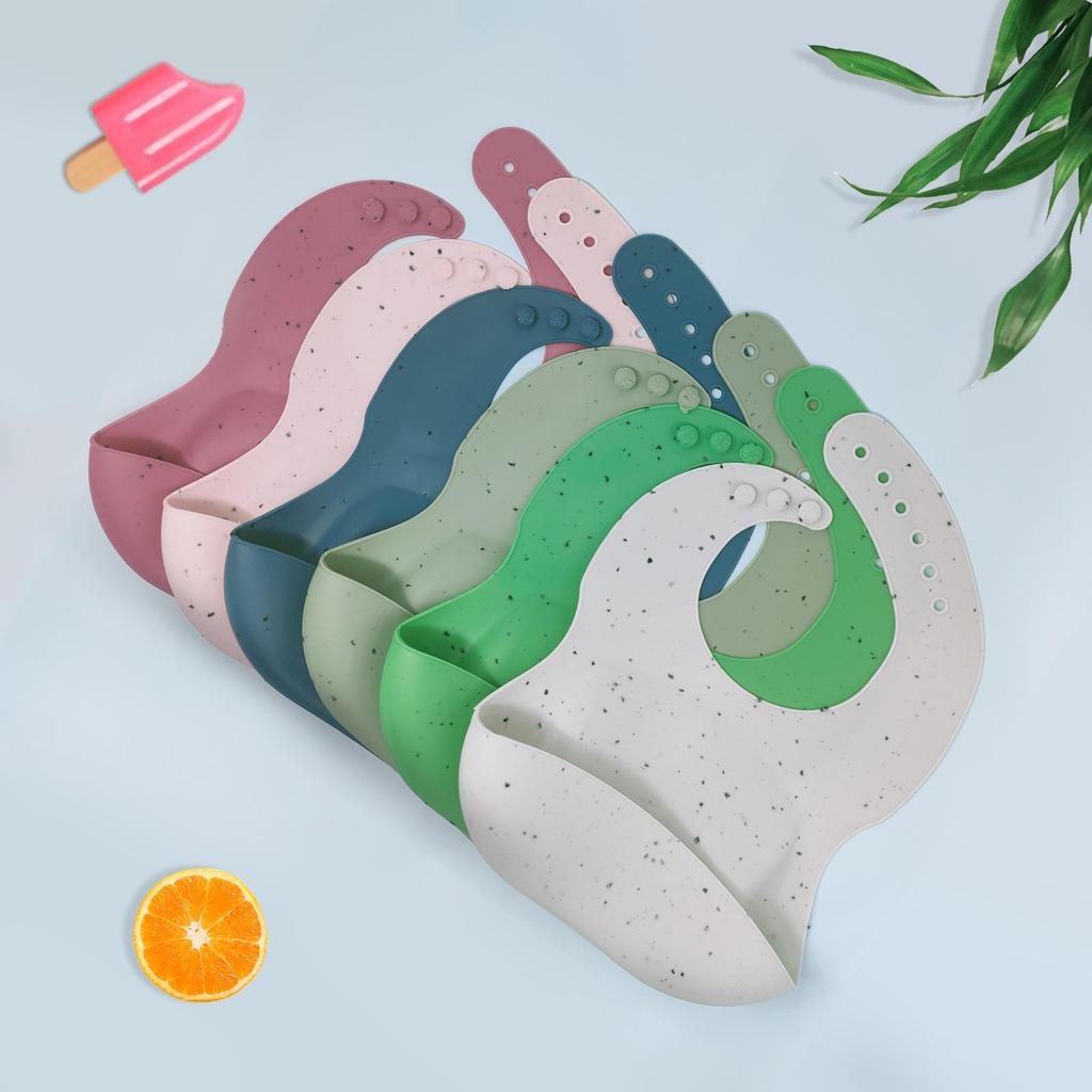 Silicone Baby Feeding 8-Piece Tableware Set with Compartment Plate