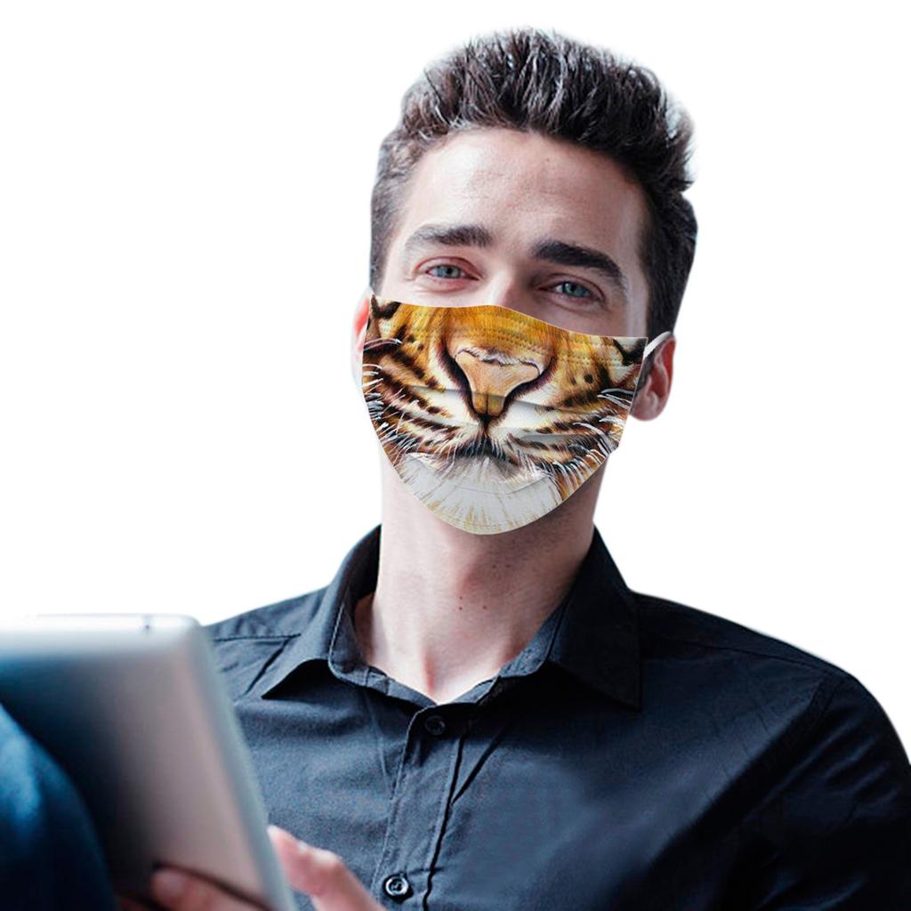 Adult Funny Animals Printing Three Layer Protective Breathable Mask