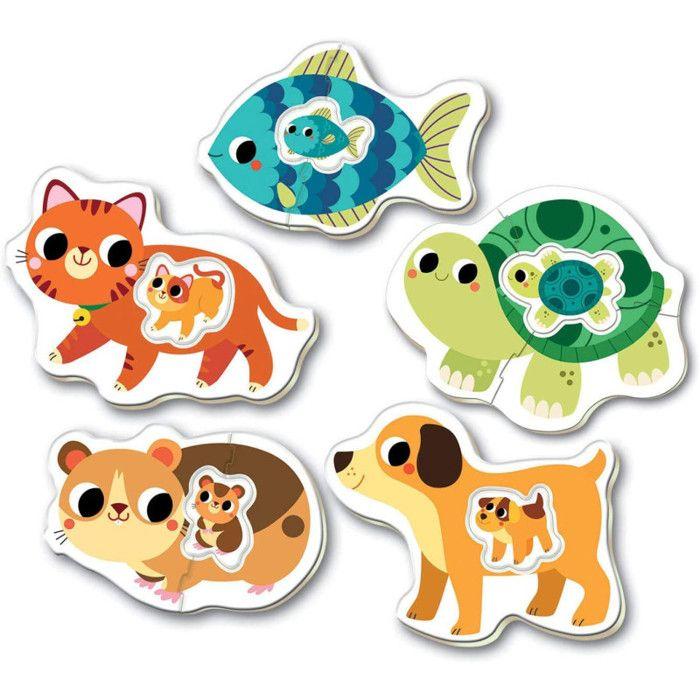 Puzzles Animaux pour Enfants dès 12 mois - EDUCA - 5 puzzles de 2 à 4 pièces