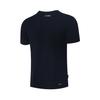 Li Ning Badminton Series Logo Solid Color Short Sleeve T-Shirt Men Tops Black ATST655-1