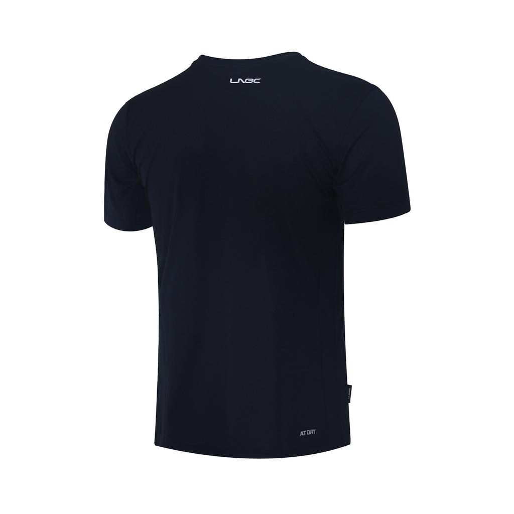 Li Ning Badminton Series Logo Solid Color Short Sleeve T-Shirt Men Tops Black ATST655-1