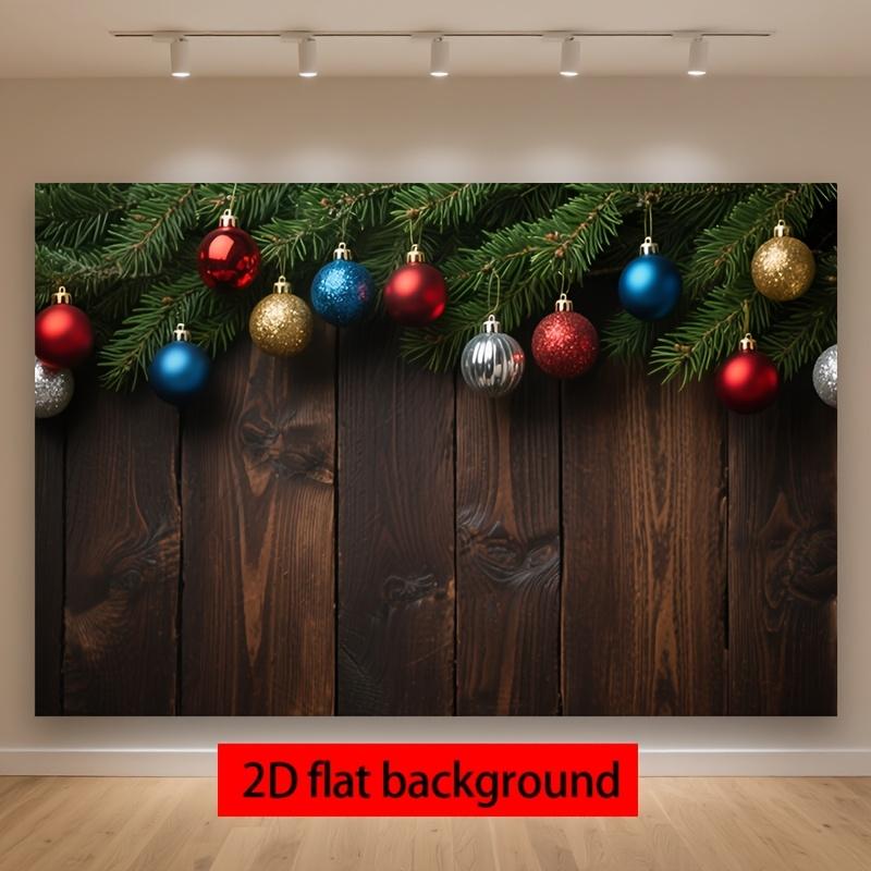 1Pcs Realistic Dark Brown Wood Decoration Background Winter Backdrop Decorations For Photo Studio Photo Booth Christams Party