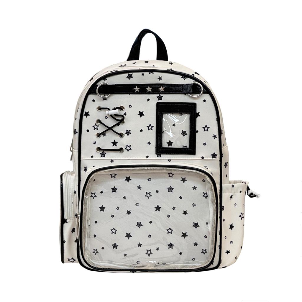Star Transparent Ita Bag High Capaci Mochila Student Mochilas Mujer Daily Using Backpack Bolsas Feminina Bags for Woman
